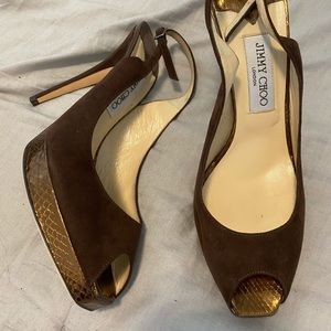Jimmy Choo Peep Toe Slingbacks